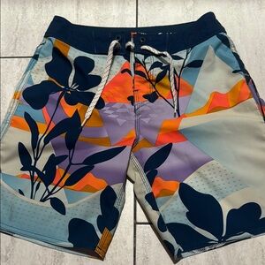 Billabong Blue and Orange Board Shorts Vibrant Swimwear